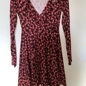 Floral, long-sleeved dress
